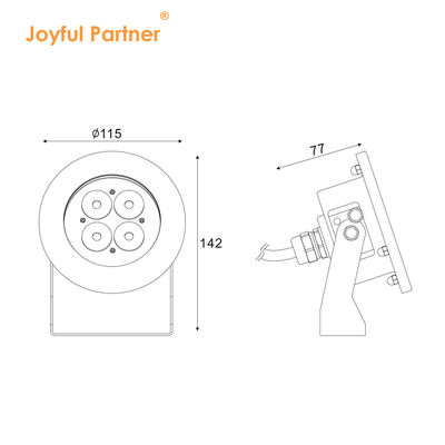 كشاف ضوئي LED تحت الماء IP68 RGBW 4 في 1 ملون مع حامل قابل للتعديل معتمد من RoHS