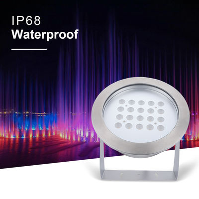 كشاف ضوئي LED تحت الماء IP68 بقدرة 20 واط 40 واط 60 واط 80 واط DMX512، هيكل ممتاز من الفولاذ المقاوم للصدأ SS316، يناسب نوافير الحدائق