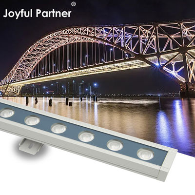 ضوء غسالة الحائط IP65 القشرة الألومنيوم تغيير ضوء خطي مقاوم للماء dmx 512