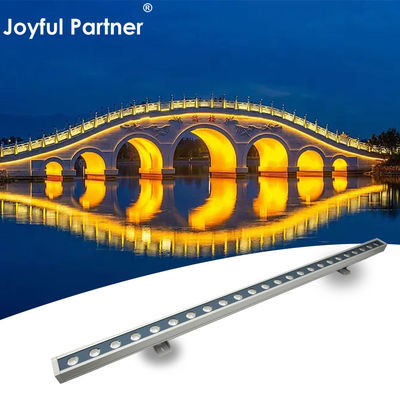 ضوء غسالة الحائط IP65 القشرة الألومنيوم تغيير ضوء خطي مقاوم للماء dmx 512