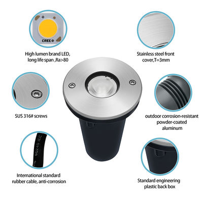 مصباح LED مدفون تحت الأرض ضوء تحت الأرض IP67 خارجية ضوء سطح السفينة