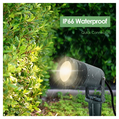 IP65 ضوء المناظر الطبيعية LED 10W 2700k 3000k مصباح معماري ضوء الحديقة مع القاعدة أو الشوكة