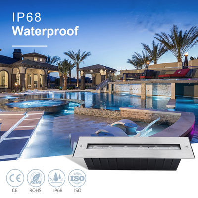 مستطيل جديد ضوء لامع غير متماثل IP68 SS316L تحت الماء LED الضوء الغائم