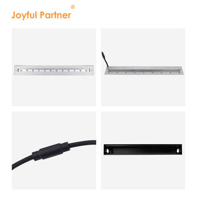 مستطيل عالي الجودة ضوء غير متماثل ساطع IP68 SS316L تحت الماء الضوء الخطي غسالة الحائط LED حمام سباحة الضوء