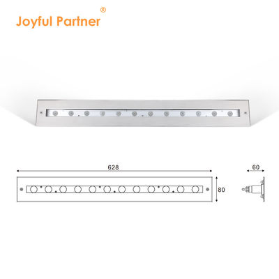 مستطيل عالي الجودة ضوء غير متماثل ساطع IP68 SS316L تحت الماء الضوء الخطي غسالة الحائط LED حمام سباحة الضوء