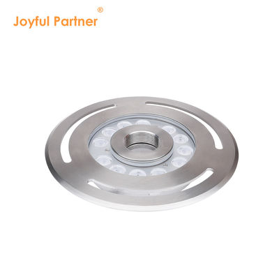 ضوء نافورة تحت الماء IP68 12W 24W 36W دافئ أبيض أزرق RGB الفولاذ المقاوم للصدأ 316L مع قطر 285mm
