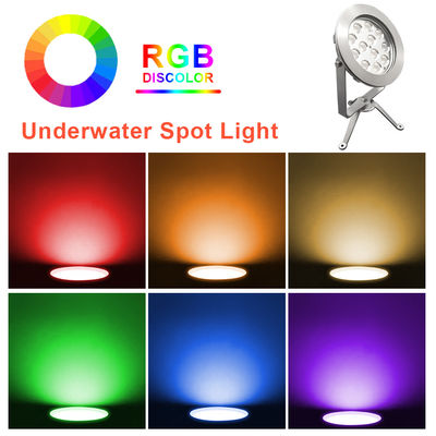 أضواء LED RGB غاطسة 12x3 واط RGB 3 في 1 خارجية مقاومة للماء من الفولاذ المقاوم للصدأ 304 مع الحد الأدنى للطلب