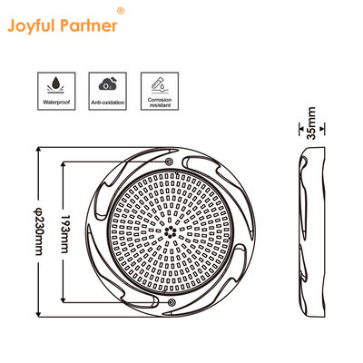سطحية مثبتة راتنج مليئة IP68 AC12V ABS+PC RGBW SMD 2835 تحت الماء حمامات السباحة الإضاءة
