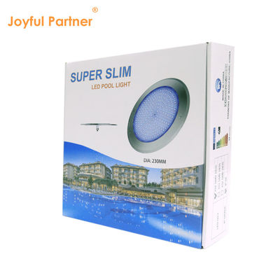 ضوء حمام سباحة تحت الماء LED IP68 رقيق للغاية 7.5mm AC12V 316 الفولاذ المقاوم للصدأ RGBW SMD مع جهاز تحكم عن بعد