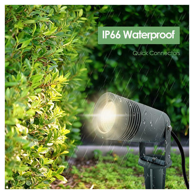 ضوء عالي 1000LM 3500K أبيض دافئ 10W LED IP65 ضوء مضيء مقاوم للماء أضواء خارجية لشجرة الحديقة