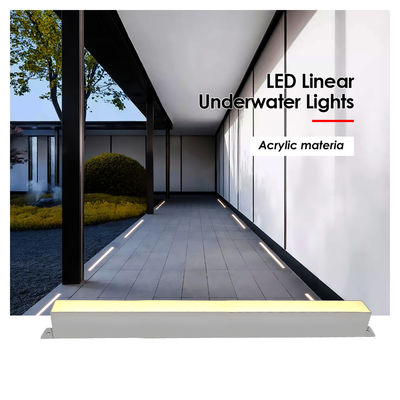إضاءة بركة حديدية IP68 في الهواء الطلق DC24V 316 الفولاذ المقاوم للصدأ مصباح شريط LED خطي أبيض بارد