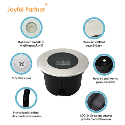 إضاءة الطابق الخارجي LED IP67 التخصيص الكامل الزجاج المقاوم المنبعث DC24V للمسارات الحديقة