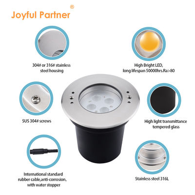 مصابيح LED تحت الماء 4W 8W 12W 24VDC IP68 مقاوم للماء من الفولاذ المقاوم للصدأ 316 RGB 3in1 للمسبحات