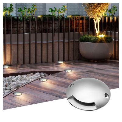 1W ممر مدخل خطوة ضوء رقيق جدا DIA70mm DC 24V 3000k أبيض دافئ للإضاءة في الهواء الطلق