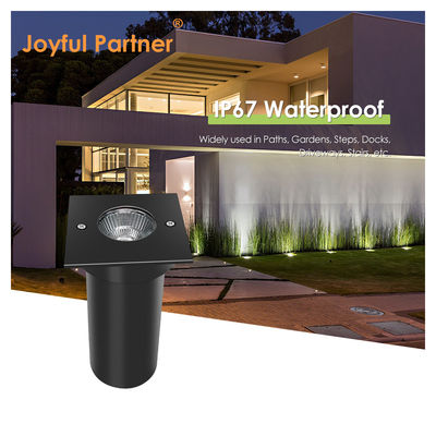 6W COB LED 85mm*85mm أسود الألومنيوم السكن الشكل المربع تحت الأرض دفنت أضواء LED للحدائق الخارجية