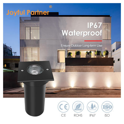 COB LED 6W 12V / 24V أضواء تحت الأرض مضادة للوهج IP67 مقاومة للماء في الهواء الطلق مربع / مستديرة الألومنيوم