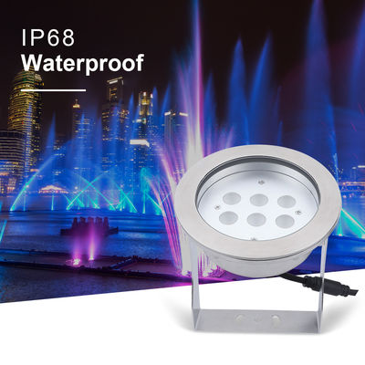 تحت الماء مصباح LED الفولاذ المقاوم للصدأ 316L 24W RGBW 4in1 IP68 مقاوم للماء DC 24v سطوع عالي