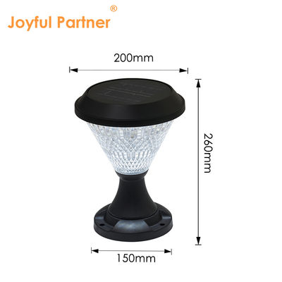مصباح عمود يعمل بالطاقة 5W / 3.7V ألواح سلوار البوليكريستال Epistar DIA 200mm RGB التحكم عن بعد