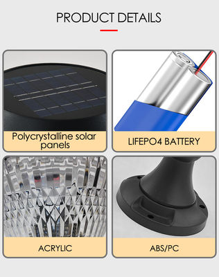 طاقة شمسية للخارج ضوء الحديقة ABS مادة Epistar SMD DIA 245mm IP65 APP التحكم في النمط الأوروبي