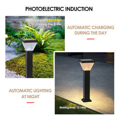2024 LED Solar Outdoor Pathway Light IP65 الوضوح العالي اللون الأبيض الأرجواندي مع اللوحة الشمسية الشحن الشمسي