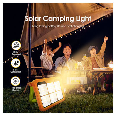 مصباح شمسي محمول للعمل 7200mAh بطارية قابلة لإعادة الشحن 5054 Epistar Led IP65 مقاوم للماء مع سطوع بدون خطوة