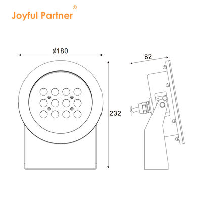 مصباح بقعة تحت الماء IP68 RGB DMX 512 DC24V تركيب قوس SS316L إنارة هندسية