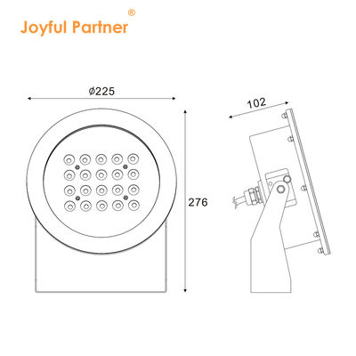 في الهواء الطلق مقاوم للماء IP68 DMX Led عالي القدرة 20 واط 40 واط 60 واط 80 واط RGB 3 في 1 للنافورة