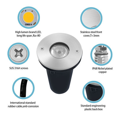 مصباح تحت الماء LED RGB للخارج RGB 3W 1W LED IP68 مقاوم للماء