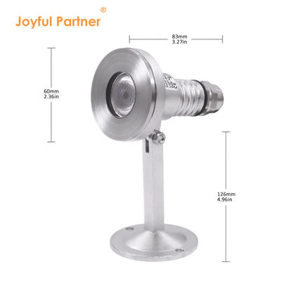 ضوء مضاد للماء تحت الماء DC24V 12V RGB مع دعامة تركيب شهادة CE IP68