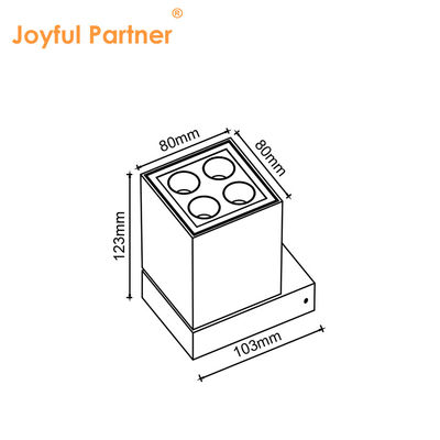 خارجية داخلية حائط LED ضوء مربع 8W DC 24v الدافئة بيضاء SMD LED صب الألومنيوم السكن متعددة الوظائف زاوية شعاع