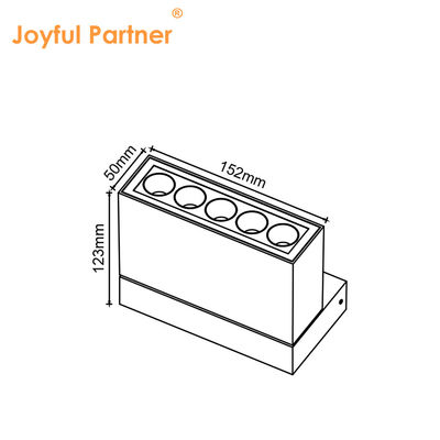 الوصول الجديد مصباح LED مستطيل سطح الألومنيوم 10W ضوء خطي AC220-240V مصباح السقف الخارجي المقاوم للماء