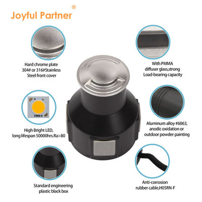 SS316 مضاد للماء واحد اثنين أربعة منظر جانبي 3W LED لون واحد منظر طبيعي ضوء تحت الأرض مع شهادة CE ROHS