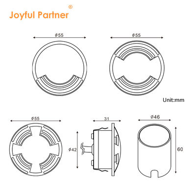 ضوء أوترا رقيق IP67 مقاوم للماء مدرج 2W LED في الخارج SS316 غطاء للطريق الحديقة