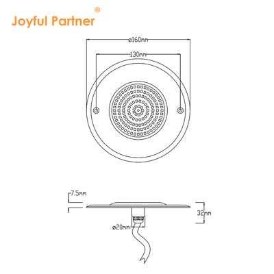 IP68 معلق بالكامل مضاد للماء لون واحد 160 * 7.5mm ضوء LED غامق مع شهادة CE