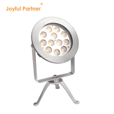 IP68 خارجية LED بقعة الضوء الفولاذ المقاوم للصدأ DMX512 RGBW 12w للاستخدام تحت الماء دعم DMX وحدة التحكم