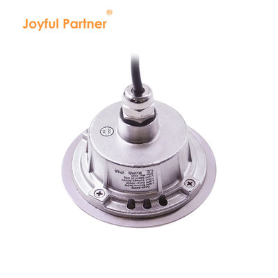 DIA 118mm IP68 304 الفولاذ المقاوم للصدأ الدافئ الأبيض تحت الماء ضوء LED 3W DC24v مع غطاء تركيب بلاستيكي