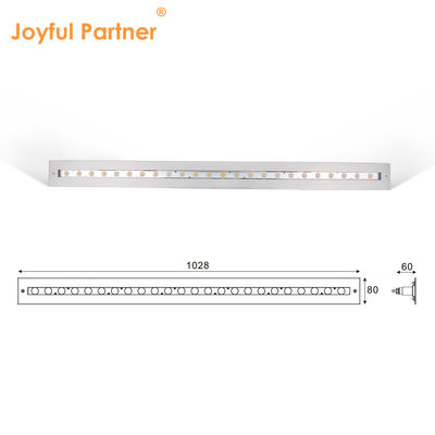 IP68 تحت الماء الخطي الضوء الفولاذ المقاوم للصدأ 316 24W LED DALI قابل للتخفيف مع غطاء تركيب بلاستيكي