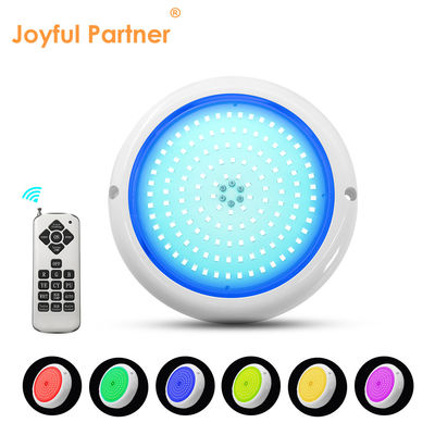 ضوء حمام سباحة بركة IP68 تغيير اللون AC12v الراتنج المملوء سطح RGB مسطح مثبت 180mm Dia