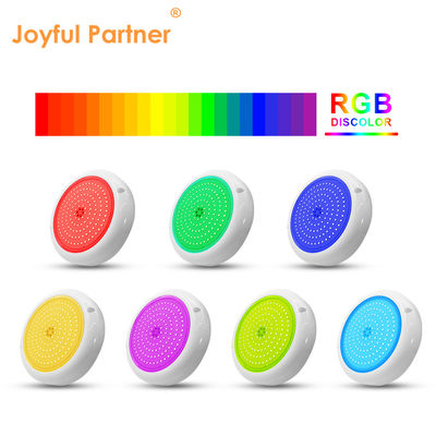 ضوء حمام سباحة بركة IP68 تغيير اللون AC12v الراتنج المملوء سطح RGB مسطح مثبت 180mm Dia