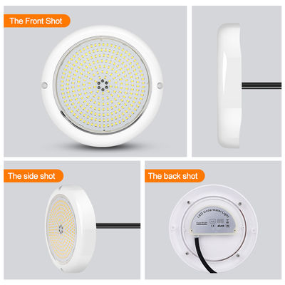 ضوء حمام سباحة LED Rgb AC12v التوتر الراتنج المملوء مسطح RGB ABS الجسم الدافئ الأبيض المصنع مخصص