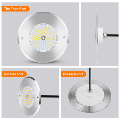 316L الفولاذ المقاوم للصدأ ضوء حوض سباحة تحت الأرض DIA 160mm * 32mm AC12v مع جهاز التحكم عن بعد