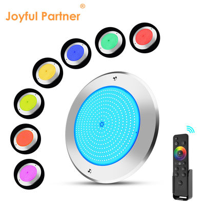 مصابيح حمام سباحة تحت الماء 316 الفولاذ المقاوم للصدأ 25W Smd2835 الراتنج مليء 3000K RGB مصباح حمام سباحة SMD 2835 AC 12v IP68 مقاوم للماء بالكامل