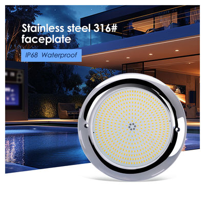 قوة LED Pool Light التحكم في Wifi AC12V IP68 25W الراتنج المملوء RGB LED PAR56 سطح مثبت