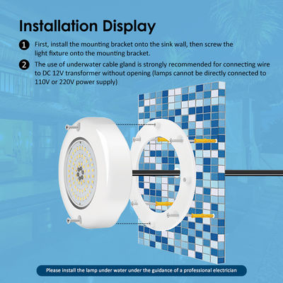 AC 12V الغوص تحت الماء IP68 RGB التحكم في جهاز التحكم 15W الراتنج المملوء السطحية المثبتة LED حوض السباحة الضوء