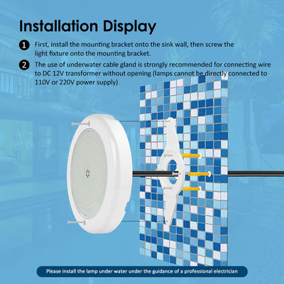 أضواء حمام المرح 12 فولت AC ترقية رقاقة SMD RGB لون IP68 جميع أجهزة الكمبيوتر مجموعة واحدة تصميم لمسبح الخرسانة