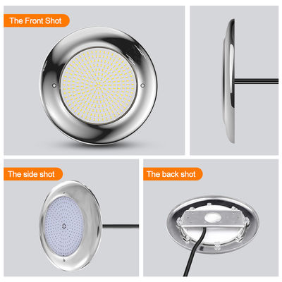 ضوء البركة LED PAR56 18W 35W IP68 مضاد للماء AC12V الفولاذ المقاوم للصدأ للمسبحات الخارجية