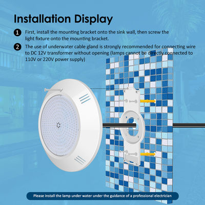 25W تحت الماء راتش عالية الجودة مليئة 12V IP68 الدافئة البيضاء 35W حمام السباحة الإضاءة للمسبح