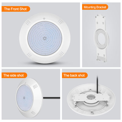 الراتنج الايبوكسي المملوء بالبركة تحت الماء الضوء الحائط المثبت ABS بيت IP68 AC12V 18W Dia 260mm