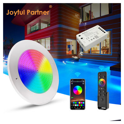 مضاد للماء PAR56 LED Pool Light 316 SS ABS هيكل رقيق للغاية 7.5mm راتش ملئ الجدار مثبت 230MM 18W 25W DC AC12V