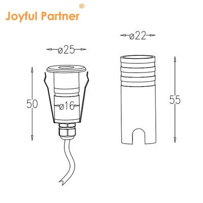 IP67 مقاوم للماء خارجية الفولاذ المقاوم للصدأ 316 ميني 1W الخرسانة LED تحت الأرض تحت الأرض أضواء متدلية